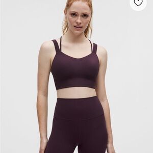 lululemon Like a Cloud Longline Bra Light
Support, D/DD Cup Black Plum size 12